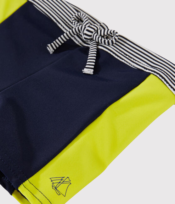 Baby Boys' Eco-Friendly Swimming Trunks SMOKING blue/JAUNE yellow