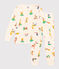 Children's Cotton Animal Pattern Print Pyjamas AVALANCHE white/MULTICO