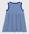 Baby Girls' Sleeveless Stripy Ribbed Dress SURF blue/MARSHMALLOW white