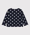 Baby girl's spotty cardigan SMOKING blue/MARSHMALLOW white