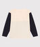 Boys' long-sleeved cotton T-shirt AVALANCHE white/MULTICO