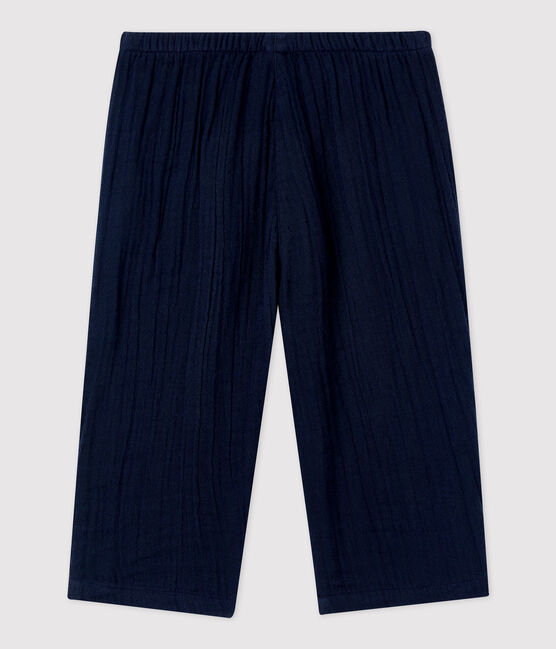 Babies' Organic Cotton Gauze Trousers SMOKING blue