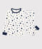 Unisex Starry Cotton Pyjamas MARSHMALLOW white/MEDIEVAL blue
