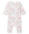 Baby Girls' Footless Padded Sleepsuit MARSHMALLOW white/MINOIS pink/MULTICO CN