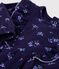 Babies' long sleeved floral-print cotton dress blue/multicolor