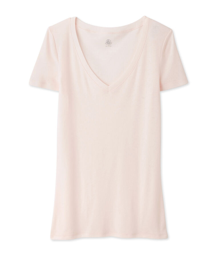 Women's Short-Sleeved V-Neck T-Shirt pink