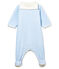 Baby boys' pinstriped velour bodyjama FRAICHEUR blue/ECUME white