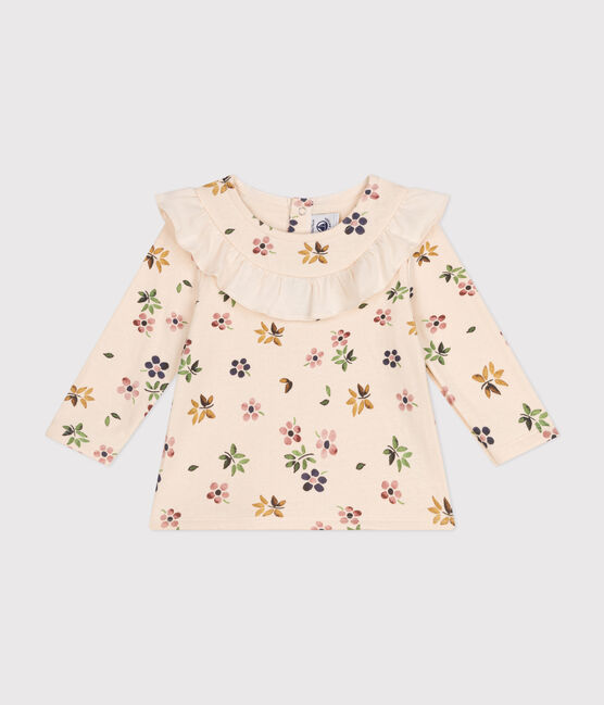 Babies' tube-knit blouse AVALANCHE white/MULTICO