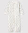 Babies' Floral Organic Cotton Jumpsuit/Sleeping Bag MARSHMALLOW white/MULTICO white