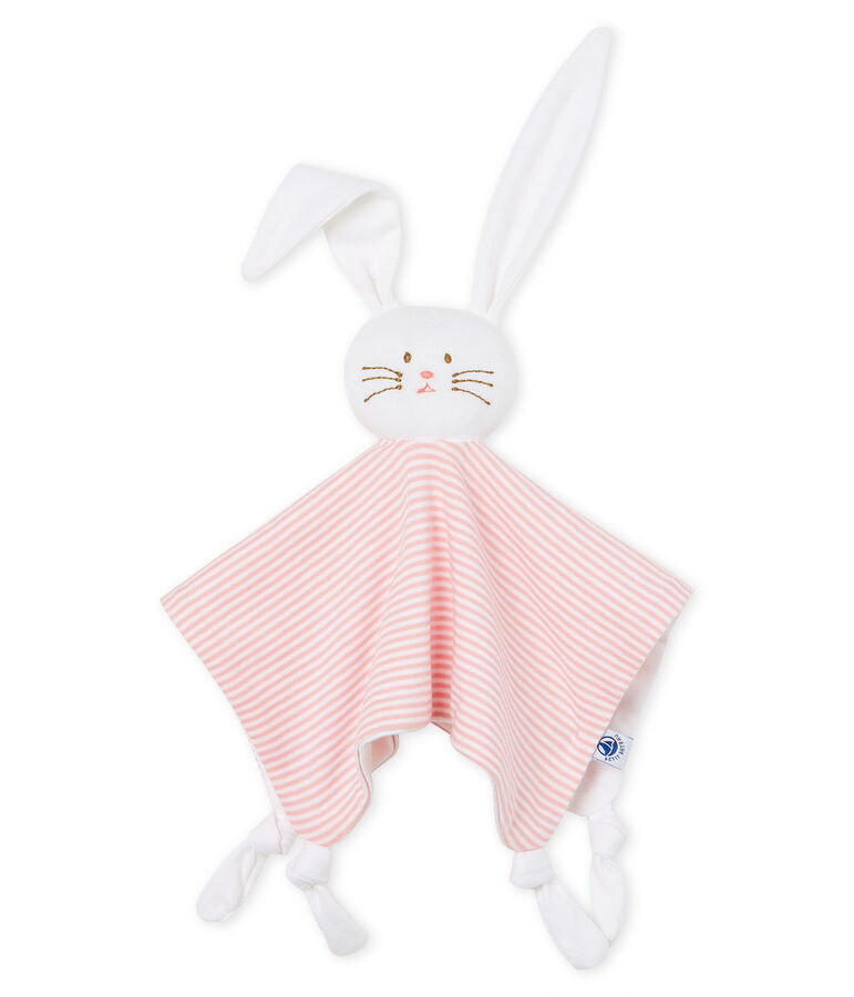 Babies' Ribbed Bunny Comforter pink/white