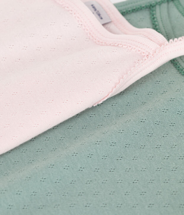 Children's cotton tank tops with fine straps - 2-pack multicolor