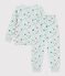 Children's star print velour pyjamas. blue/multicolor