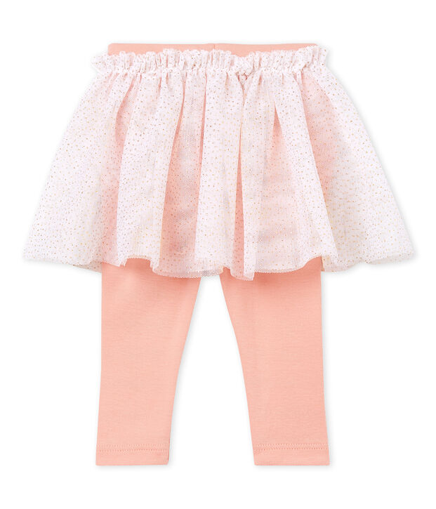 Baby girls' skirted leggings white