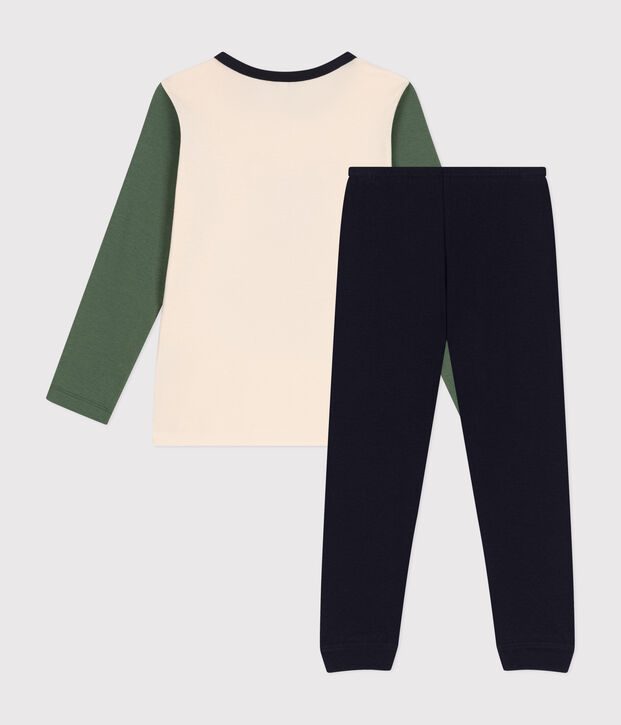 Children's Plain Cotton Pyjamas blue/multicolor