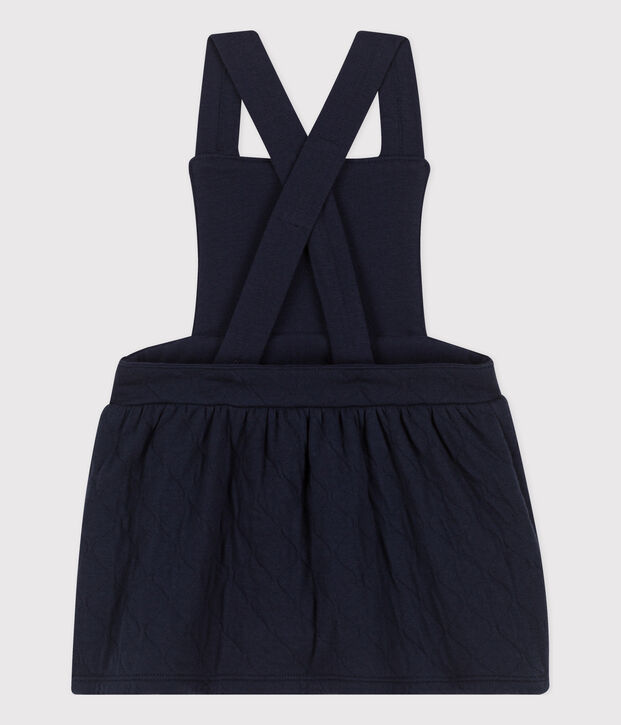 Babies' Sleeveless Patterned Quilted Tube Knit Dress blue