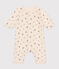 Babies' tube knit long jumpsuit AVALANCHE white/MULTICO