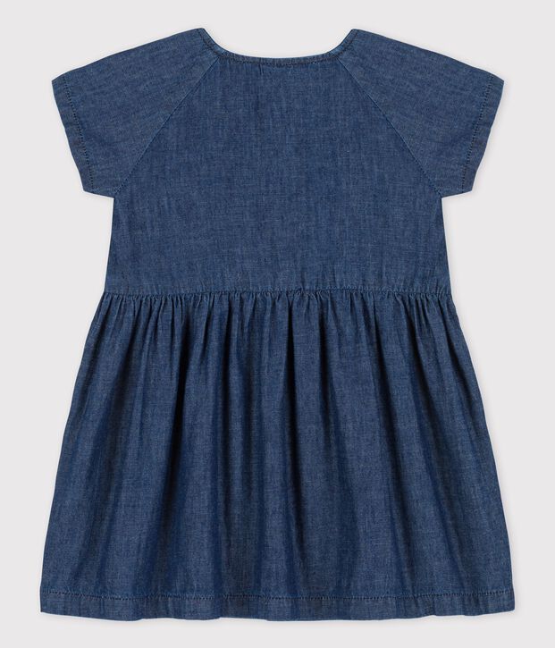 Babies' Organic Light Denim Dress blue