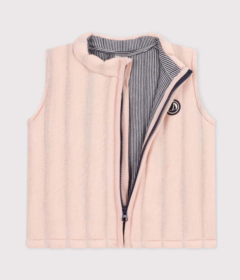 Babies' Unisex Quilted Tube Knit Bodywarmer SALINE pink