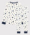 Unisex Starry Cotton Pyjamas MARSHMALLOW white/MEDIEVAL blue