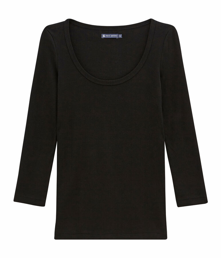 Women's 3/4 sleeved t-shirt black