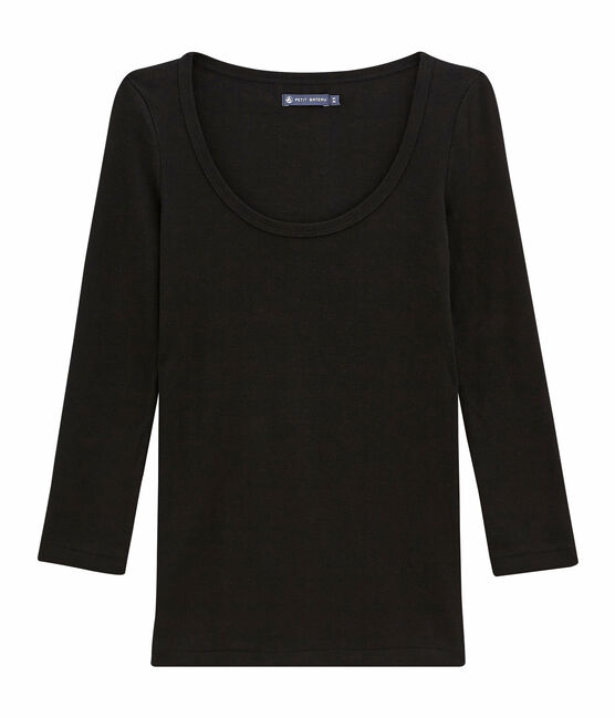 Women's 3/4 sleeved t-shirt NOIR black