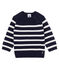 Baby Boys' Striped Wool/Cotton Pullover SMOKING blue/MARSHMALLOW white