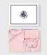 Babies' 2-piece velour gift set, the body printed with hearts