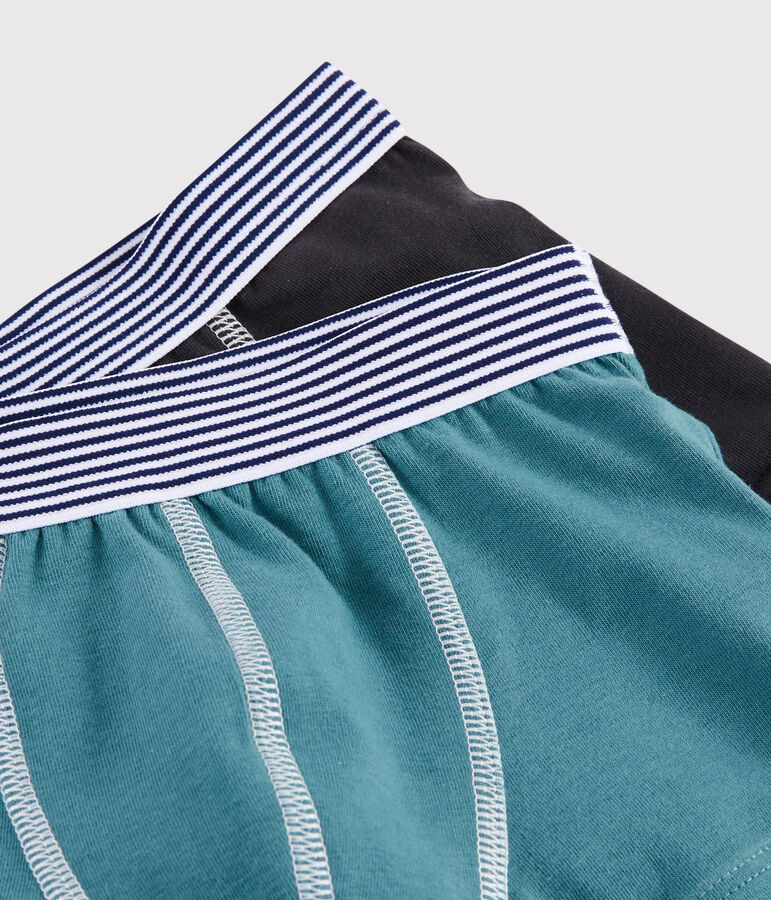 Boys' Plain Boxer Shorts - 2-Piece Set multicolor