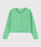 Girls' Cotton Knit Cardigan ALOEVERA green