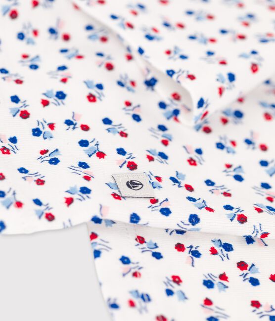 Pyjama imprimé fleuri petite fille en coton MARSHMALLOW white/MULTICO white