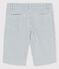 Boys' Seersucker Bermuda Shorts MARSHMALLOW white/BRUT blue