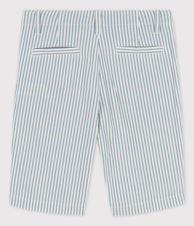 Boys' Seersucker Bermuda Shorts white/green