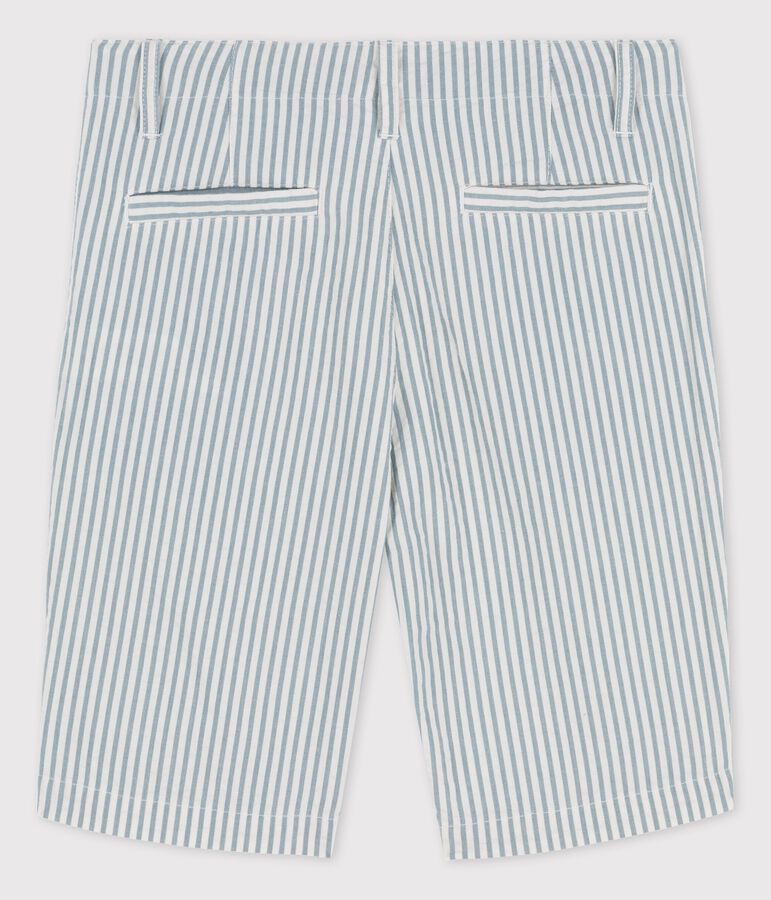 Boys' Seersucker Bermuda Shorts white/green