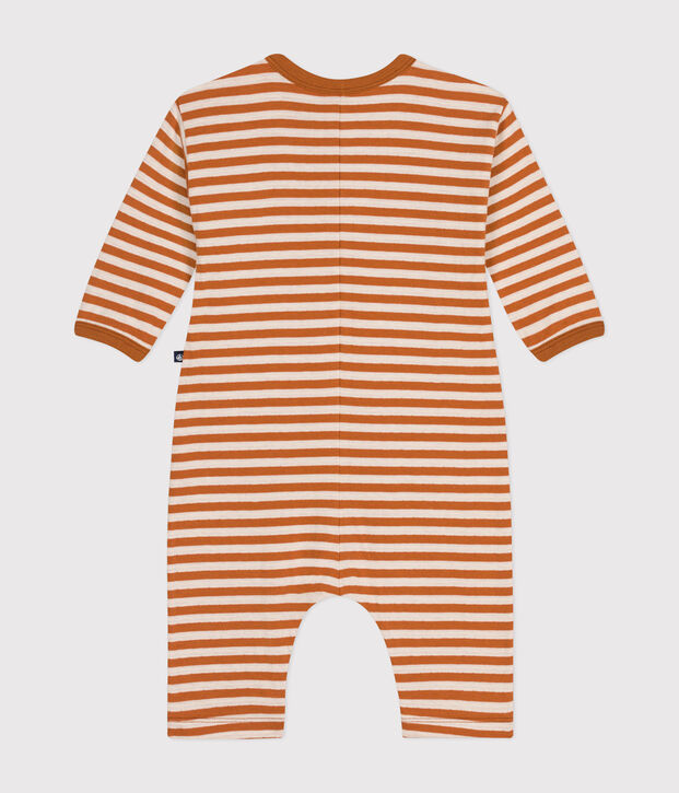 Babies' Long Tube Knit Bodysuit brown/ecru