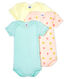 Baby girls' short-sleeved panther bodysuit - Set of 3