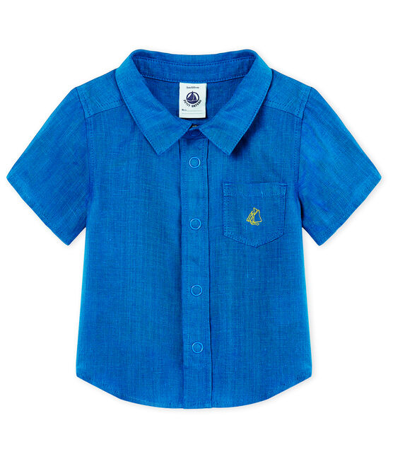 Baby boys' linen shirt RIYADH blue