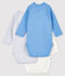 Babies' Long-sleeved Wrapover Organic Cotton Bodysuits - 3-Pack variante 2
