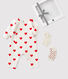 Newborn Baby Heart Patterned Gift Set
