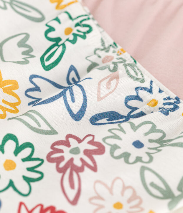 Children's cotton floral-patterned shorties - 2-pack multicolor