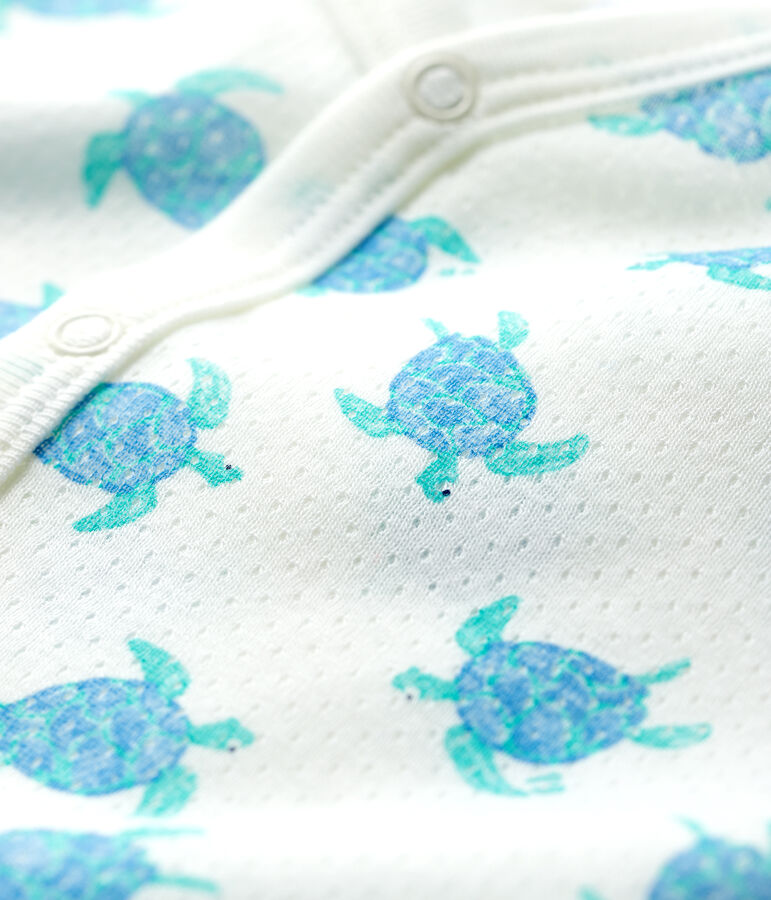 Extra Light Cotton Tortoise Sleepsuit MARSHMALLOW white/MULTICO white