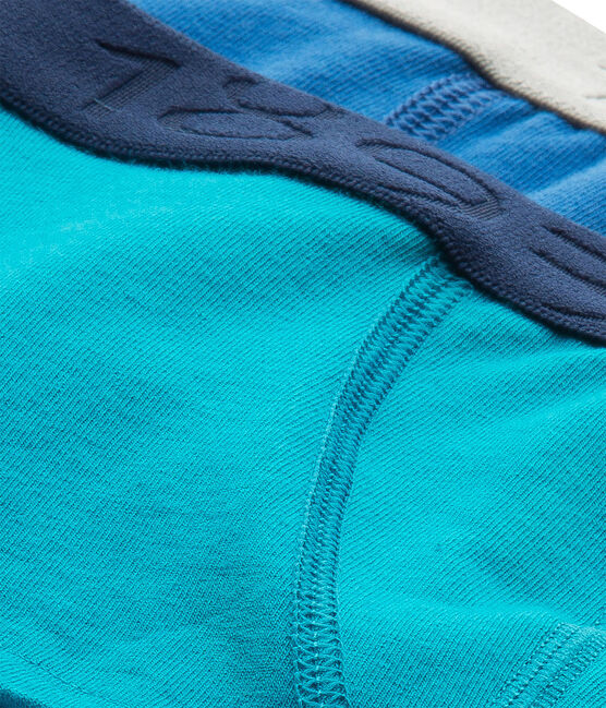 Set of 2 boy's plain stretch jersey boxers . set