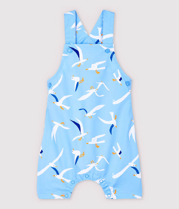 Baby Boys' Fancy Serge Dungaree Shorts blue/multicolor