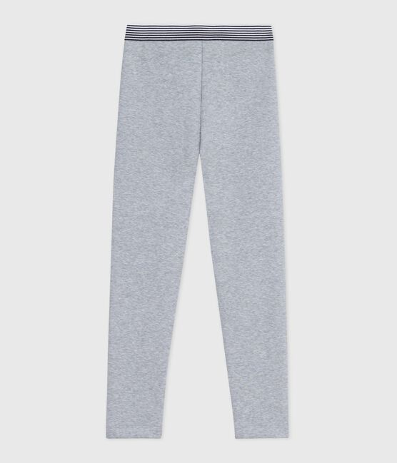 Children's legging-style plain cotton trousers FUMEE CHINE grey