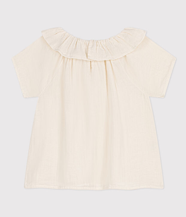 Girls' Cotton Gauze Blouse white
