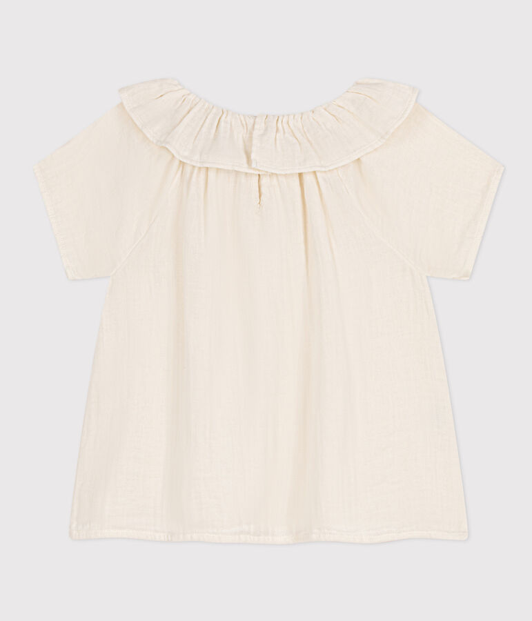Girls' Cotton Gauze Blouse white