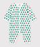 Babies' footless fir tree print cotton pyjama suit white/multicolor