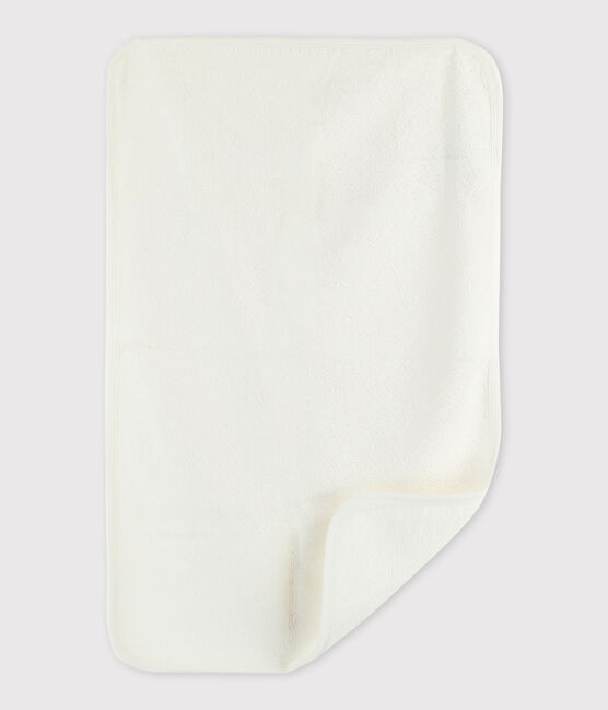 Babies' Organic Cotton Tube Knit Rabbit Bag and Changing Mat Set MARSHMALLOW white/GRIS grey
