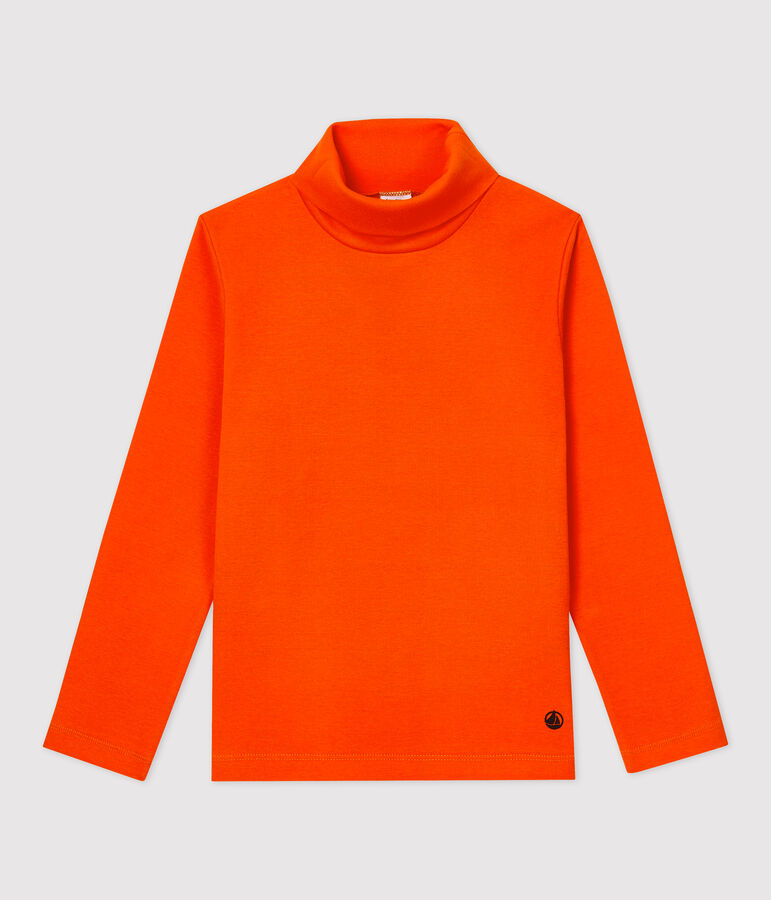 Unisex Children's Cotton Polo Neck orange