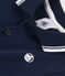 Baby Boys' Short-Sleeved Ribbed Polo Shirt SMOKING blue