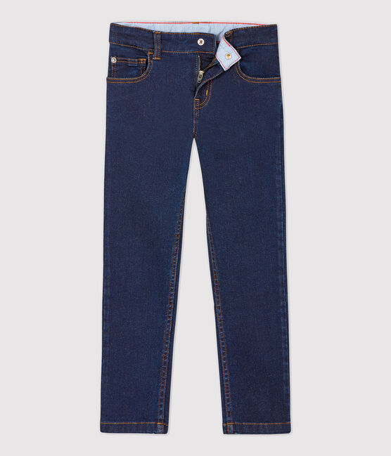 Boys' Slim-Fit Denim Trousers DENIM BLEU FONCE blue